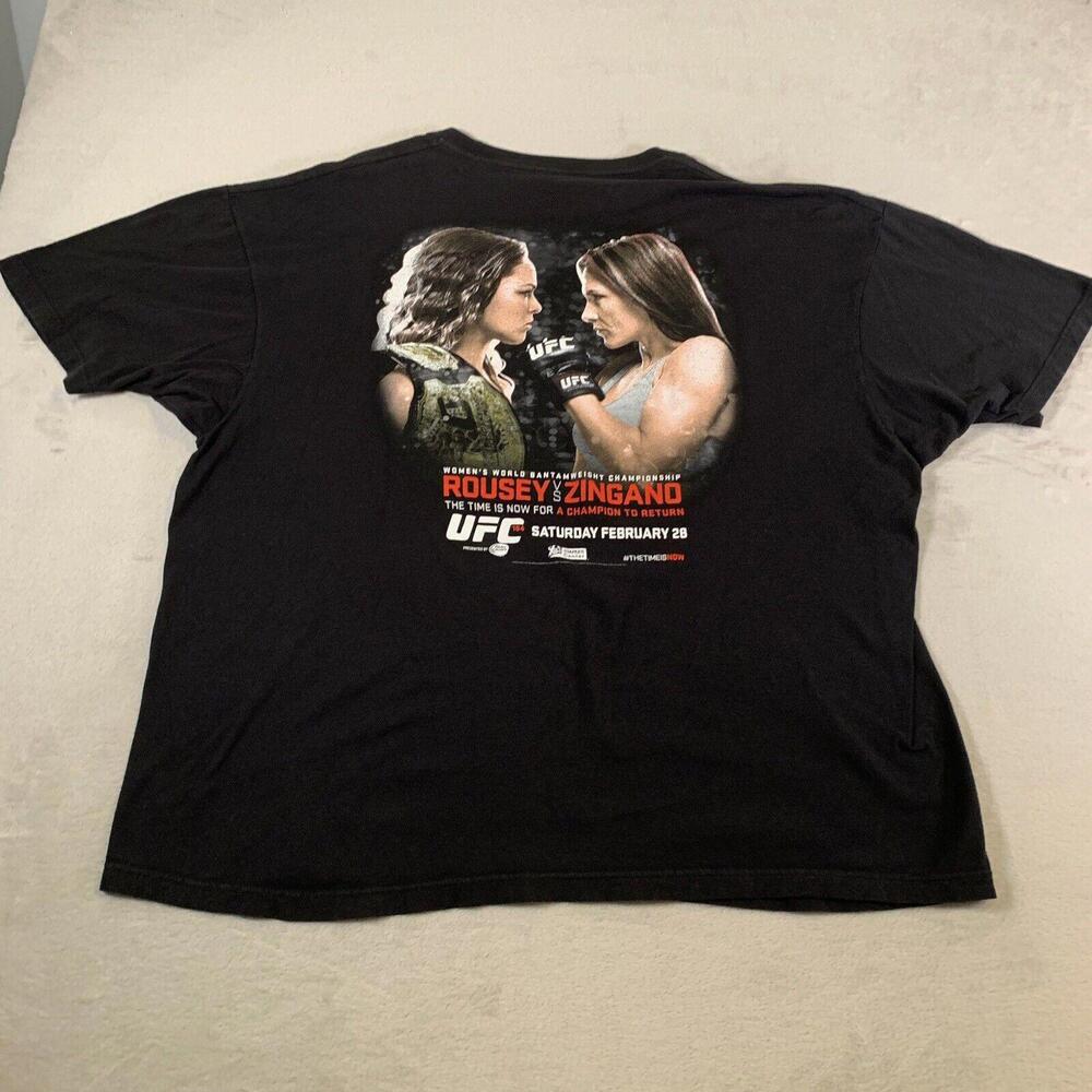 UFC 184 Shirt Mens 3XL‎ Black Ronda Rousey Bantamweight Championship MMA XXXL